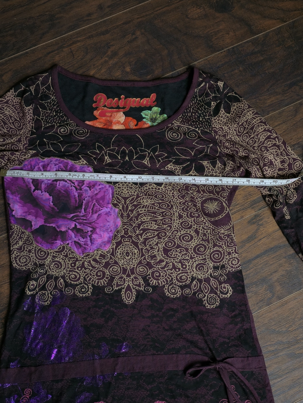 🔮Desigual Women's Purple Floral Long Sleeve Top🔮
